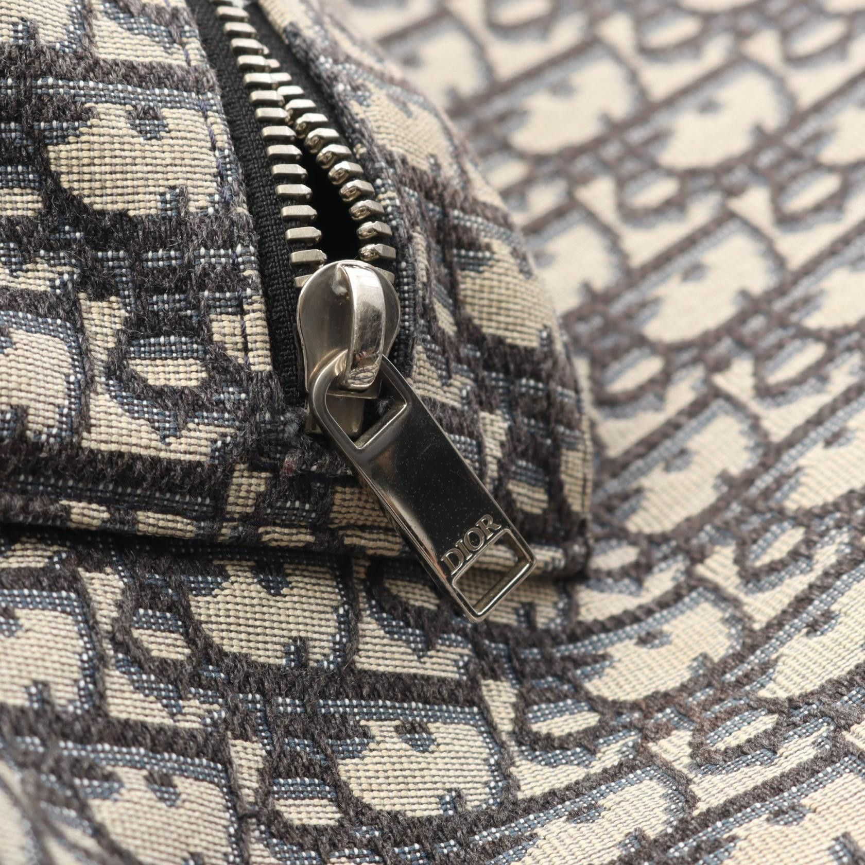 Dior Dior Dior Oblique Jacquard Canvas Leather Backpack Canvas Backpack 1VOBA088YKY_H28E Size ONE SIZE - 7 Thumbnail