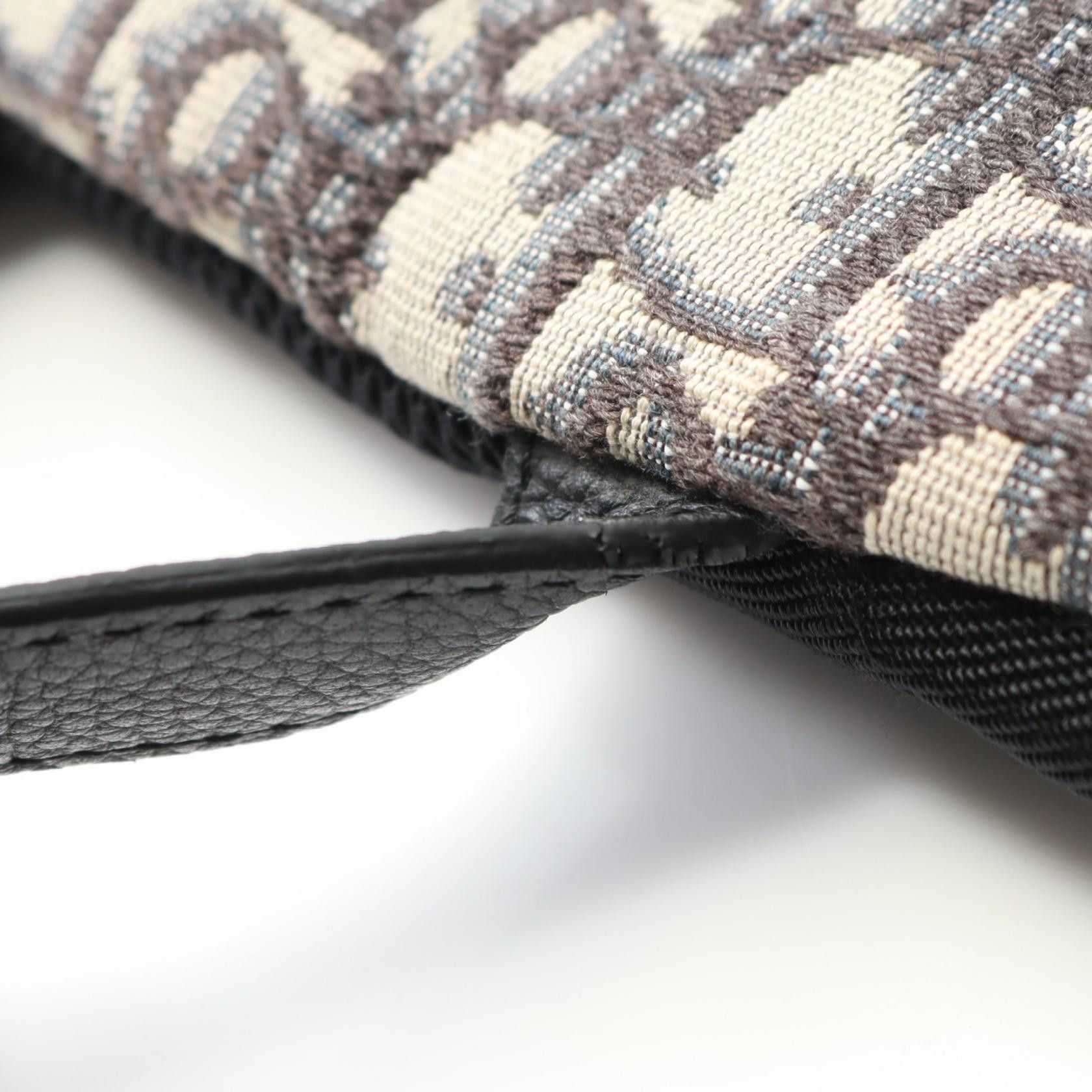 Dior Dior Dior Oblique Jacquard Canvas Leather Backpack Canvas Backpack 1VOBA088YKY_H28E Size ONE SIZE - 8 Thumbnail