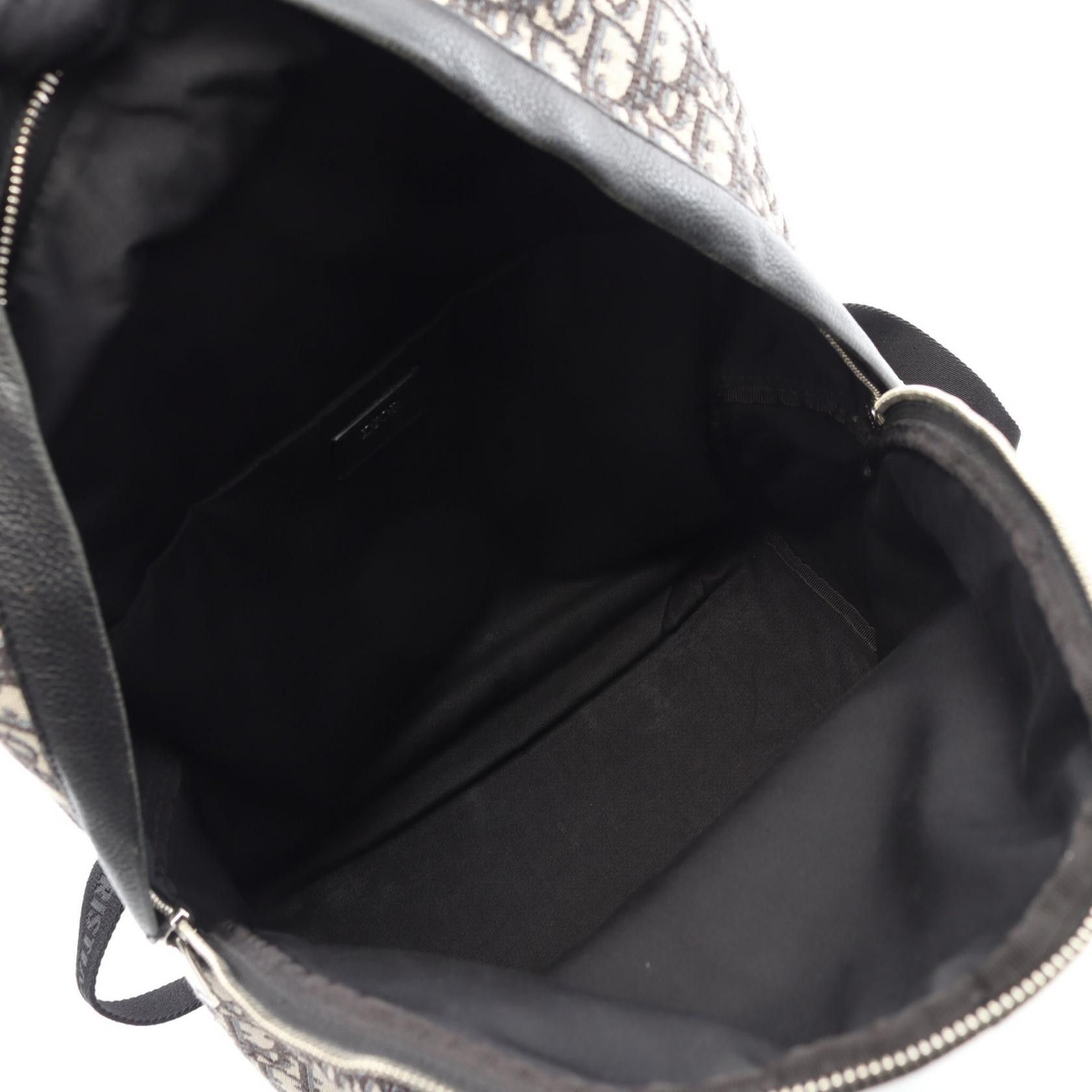 Dior Dior Dior Oblique Jacquard Canvas Leather Backpack Canvas Backpack 1VOBA088YKY_H28E Size ONE SIZE - 3 Thumbnail