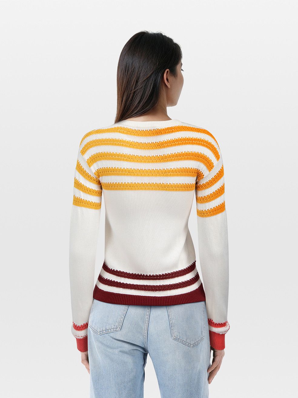 Loro Piana Striped Knit Long Sleeves Jumper Size XS / US 0-2 / IT 36-38 - 2 Thumbnail