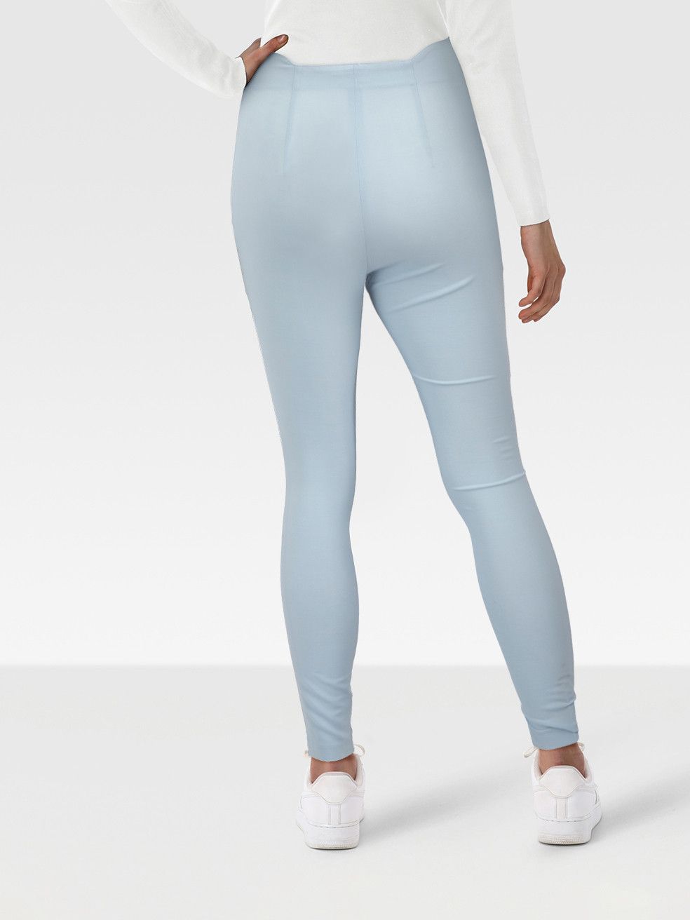 La Perla Blue Wool Skinny High Rise Trousers Size 26" / US 2 / IT 38 - 2 Thumbnail