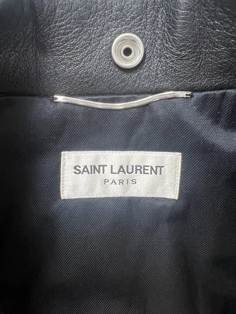 Saint Laurent Paris Saint Laurent Black Leather Biker Jacket Size US L / EU 52-54 / 3 - 5 Thumbnail