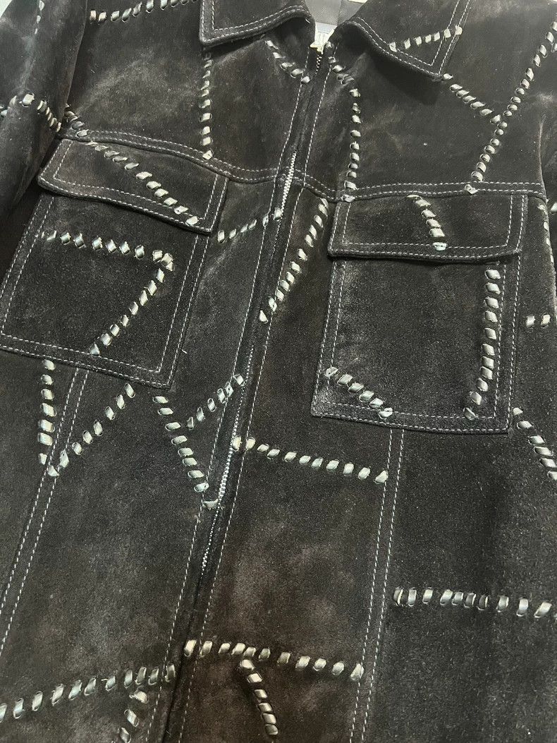 Saint Laurent Paris Saint Laurent Black Suede Leather Jacket Size US L / EU 52-54 / 3 - 4 Thumbnail