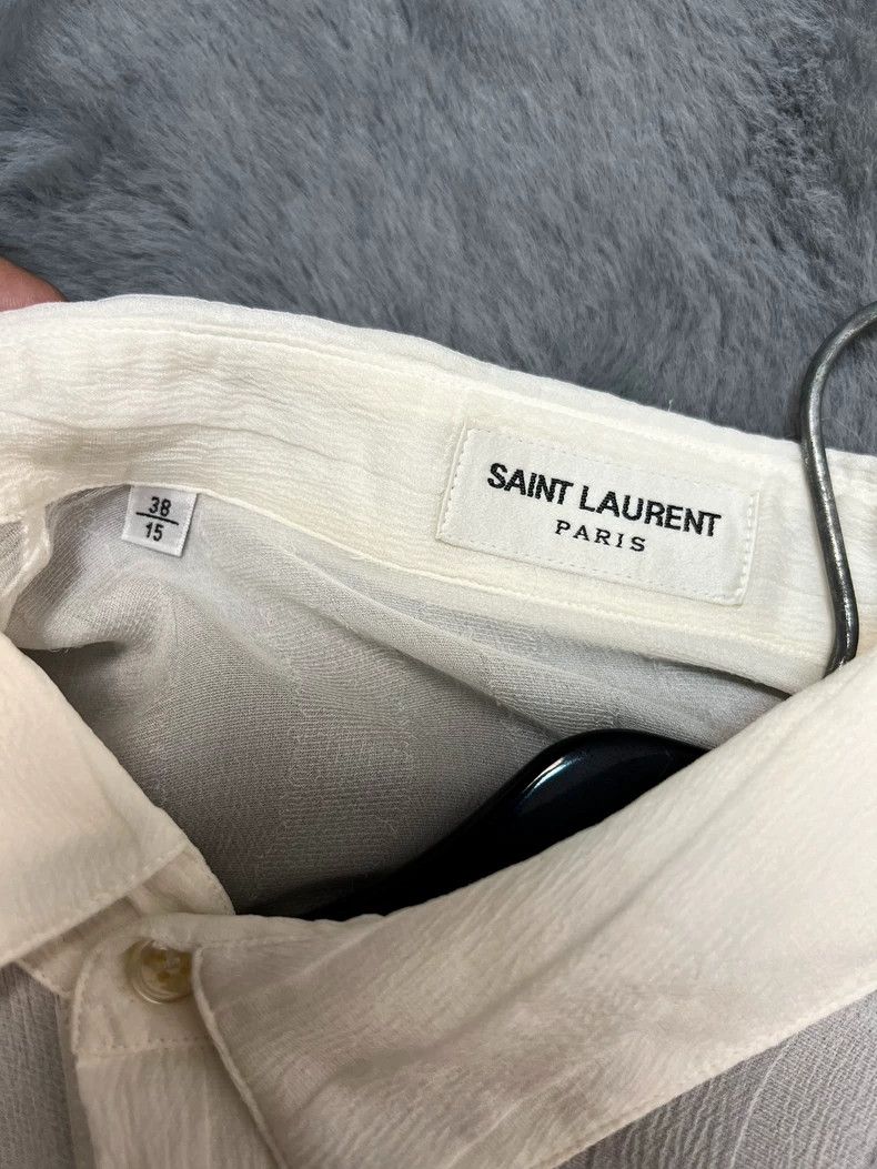 Saint Laurent Paris Saint Laurent SLP Silk Sheer Button-Up Shirt Size US M / EU 48-50 / 2 - 4 Thumbnail