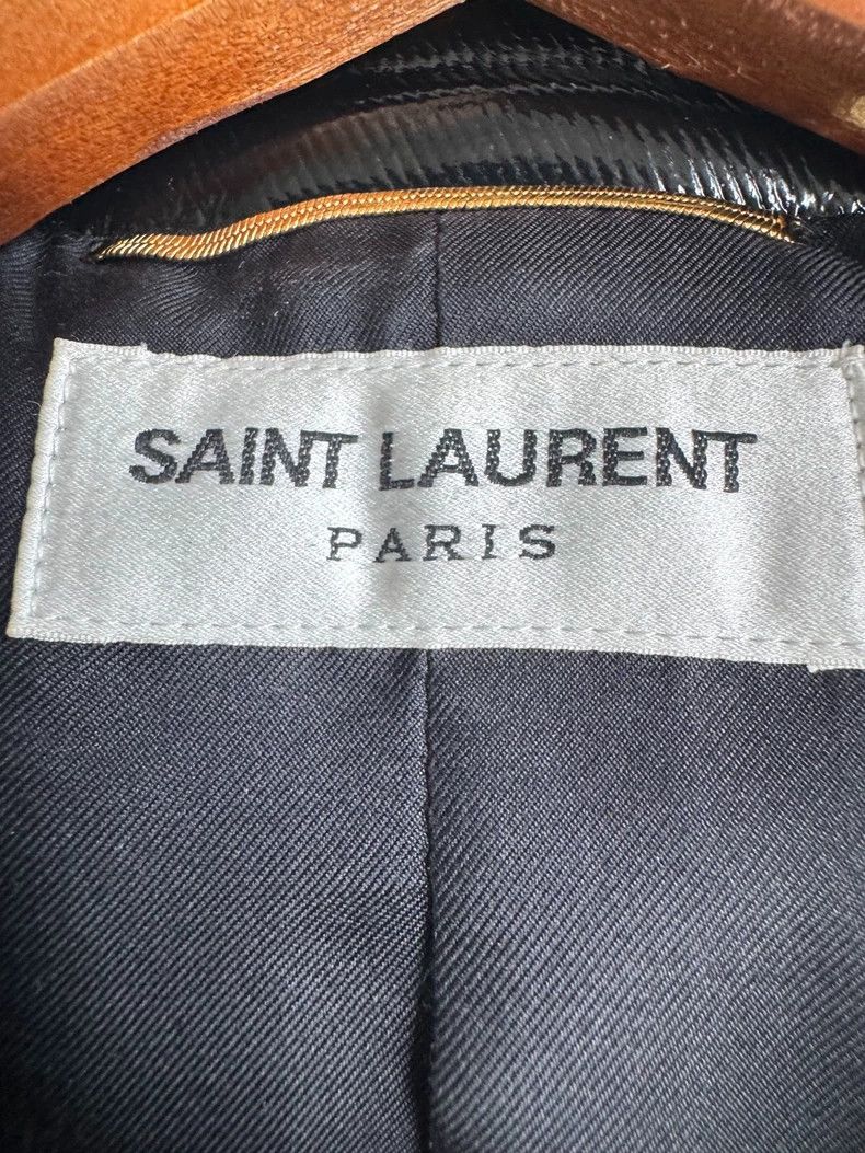 Yves Saint Laurent YSL Runway Patent Leather Trench Coat Size US M / EU 48-50 / 2 - 3 Thumbnail