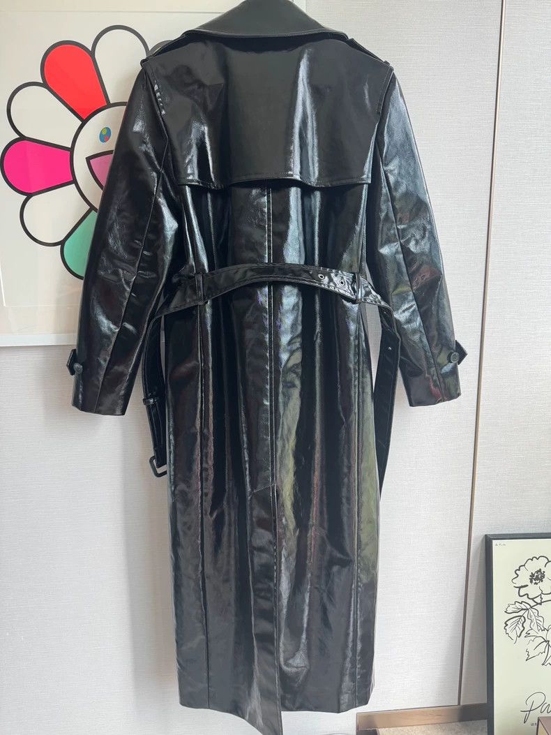 Yves Saint Laurent YSL Runway Patent Leather Trench Coat Size US M / EU 48-50 / 2 - 2 Thumbnail