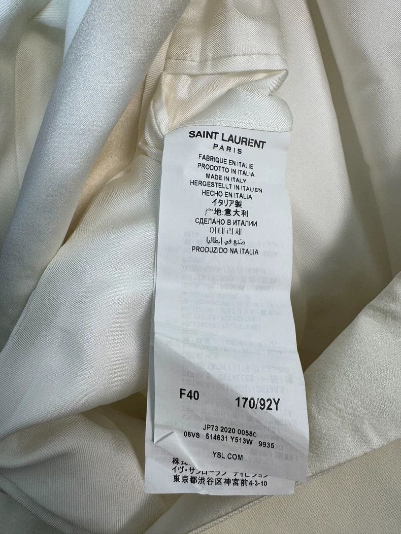 Saint Laurent Paris Saint Laurent White Tuxedo Jacket Size US M / EU 48-50 / 2 - 5 Thumbnail