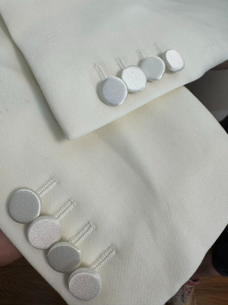Saint Laurent Paris Saint Laurent White Tuxedo Jacket Size US M / EU 48-50 / 2 - 3 Thumbnail