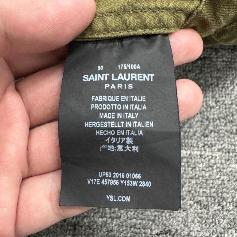 Saint Laurent Paris SLP Green Shark Sequin Jacket Size US L / EU 52-54 / 3 - 3 Thumbnail
