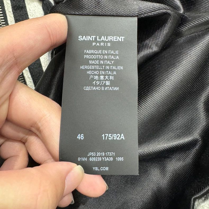 Saint Laurent Paris SLP Striped Hooded Jacket Size US M / EU 48-50 / 2 - 3 Thumbnail
