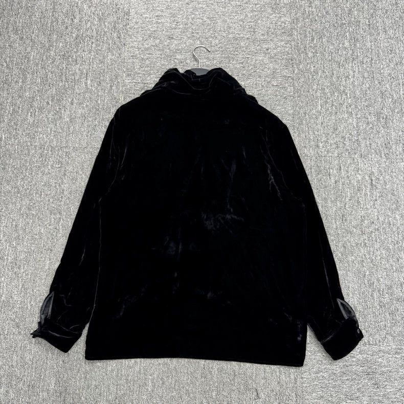 Saint Laurent Paris SLP Black Velvet Bomber Jacket Size US XL / EU 56 / 4 - 5 Thumbnail