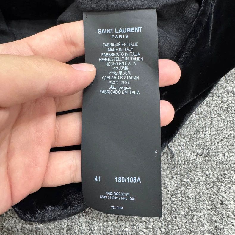 Saint Laurent Paris SLP Black Velvet Bomber Jacket Size US XL / EU 56 / 4 - 3 Thumbnail