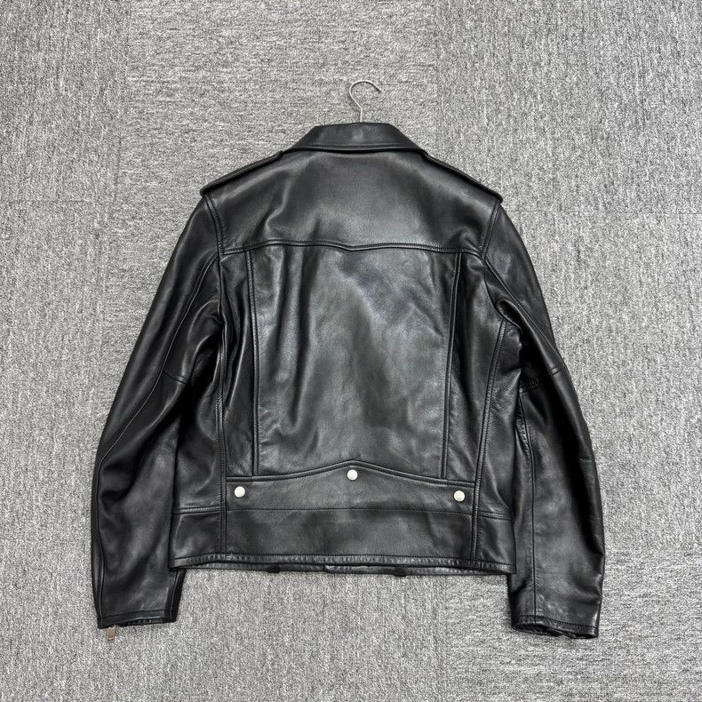 Saint Laurent Paris SLP Black Leather Biker Jacket Size US L / EU 52-54 / 3 - 5 Thumbnail