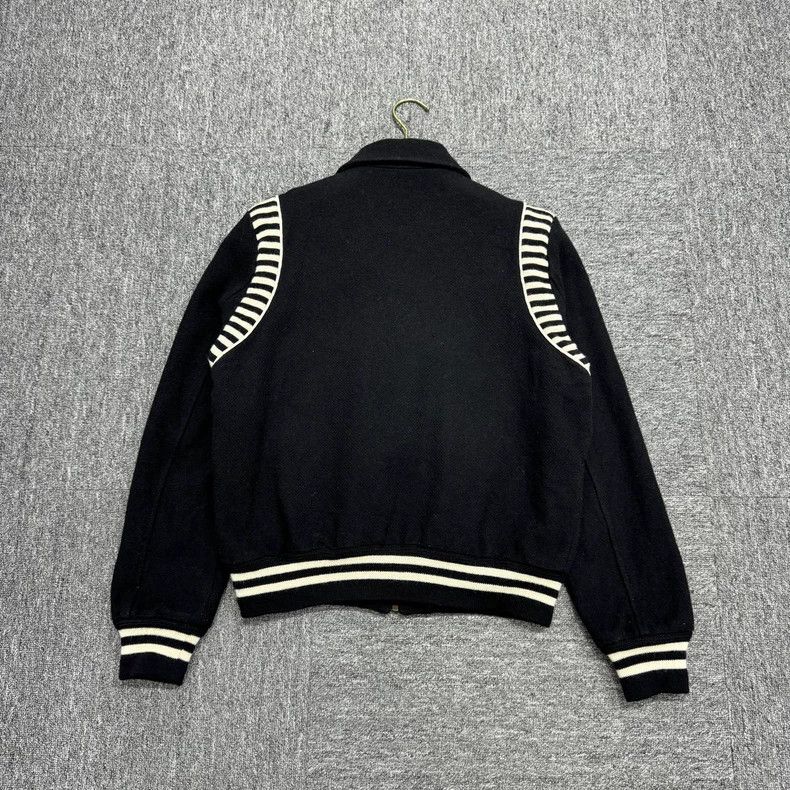 Saint Laurent Paris SLP Zebra Stripe Wool Bomber Jacket Size US M / EU 48-50 / 2 - 4 Thumbnail