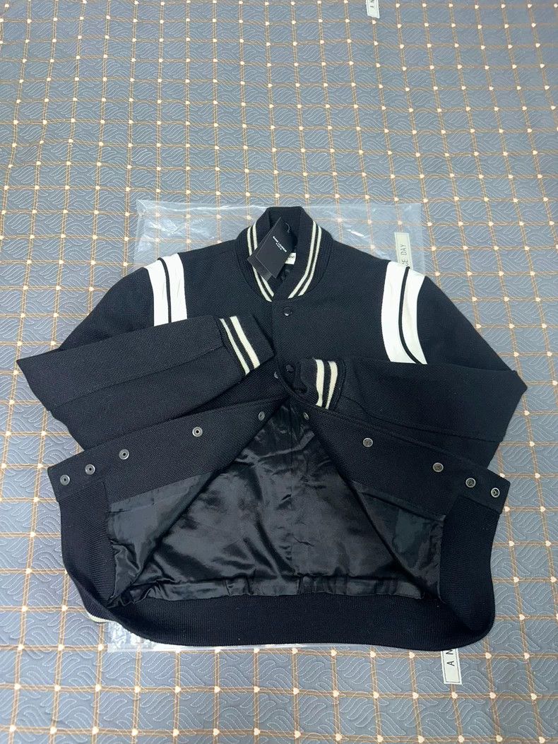 Saint Laurent Paris YSL Striped Wool Varsity Jacket Size US L / EU 52-54 / 3 - 4 Thumbnail