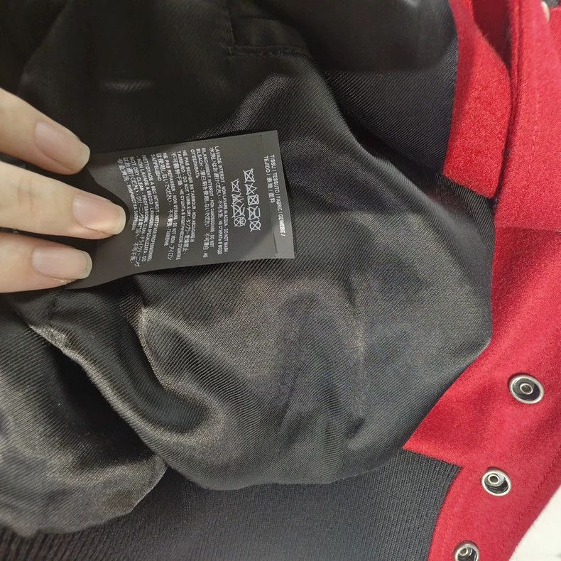 Saint Laurent Paris Saint Laurent Red Wool Baseball Jacket Size US M / EU 48-50 / 2 - 3 Thumbnail