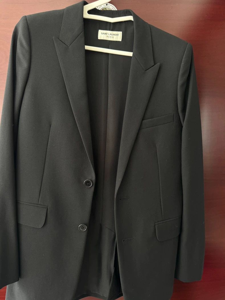 Saint Laurent Paris Saint Laurent Black Formal Blazer Size US M / EU 48-50 / 2 - 2 Thumbnail