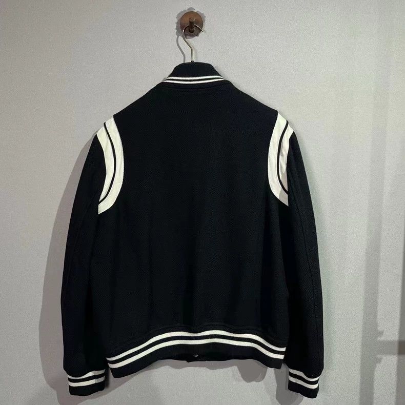 Saint Laurent Paris Saint Laurent Classic Black and White Baseball Jacket Size US M / EU 48-50 / 2 - 2 Thumbnail