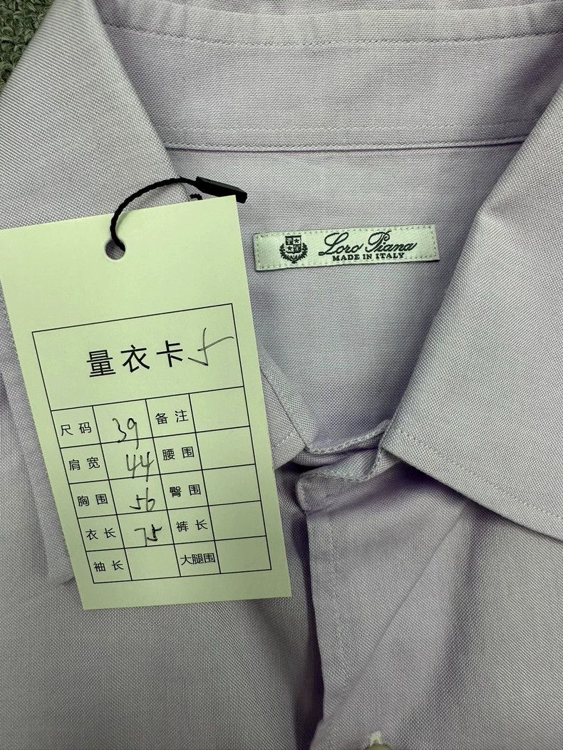 Ermenegildo Zegna Loro Piana Light Purple Button-Up Shirt Size US M / EU 48-50 / 2 - 2 Thumbnail