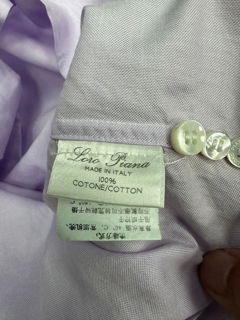 Ermenegildo Zegna Loro Piana Light Purple Button-Up Shirt Size US M / EU 48-50 / 2 - 3 Thumbnail