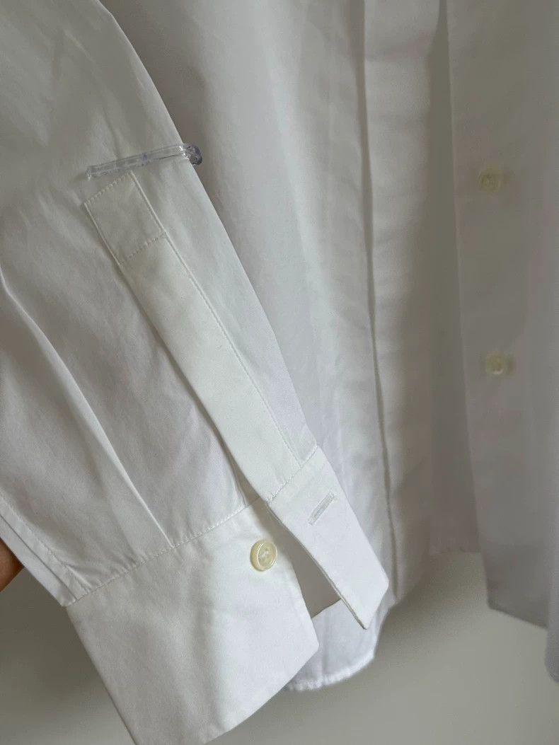 Loro Piana Loro Piana White Stand-Collar Long-Sleeve Shirt Size US L / EU 52-54 / 3 - 3 Thumbnail