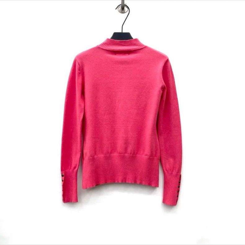 Ermenegildo Zegna Loro Piana Women's Pink Wool Sweater Size US M / EU 48-50 / 2 - 3 Thumbnail