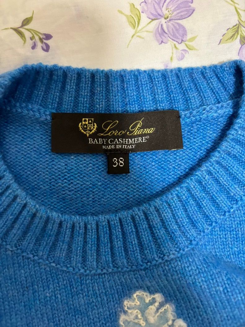 Ermenegildo Zegna Loro Piana Cashmere Snowflake Sweater Size US M / EU 48-50 / 2 - 5 Thumbnail