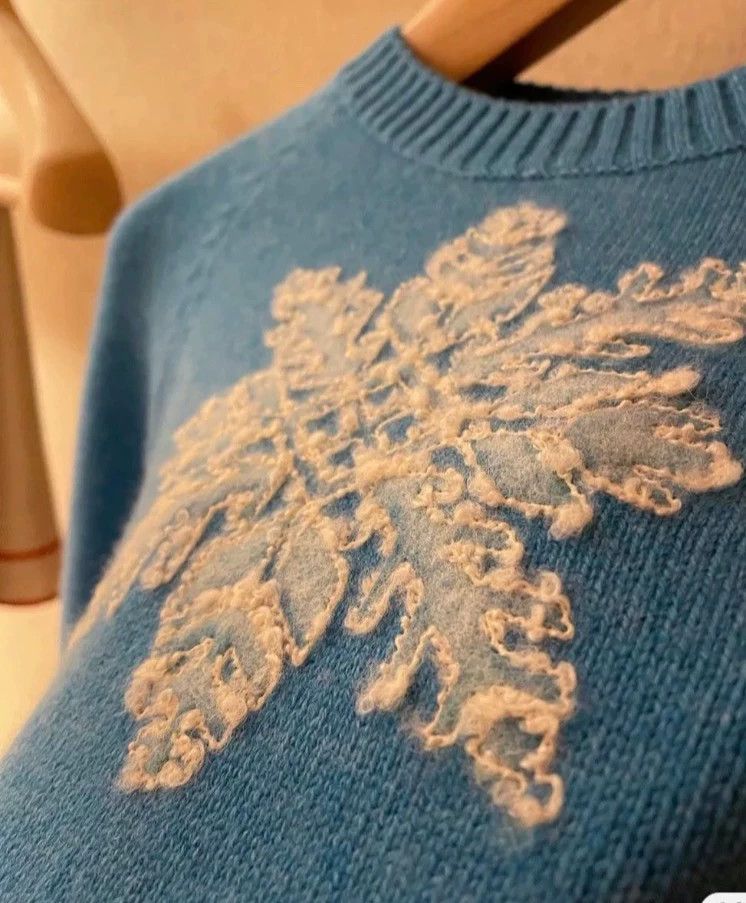 Ermenegildo Zegna Loro Piana Cashmere Snowflake Sweater Size US M / EU 48-50 / 2 - 4 Thumbnail