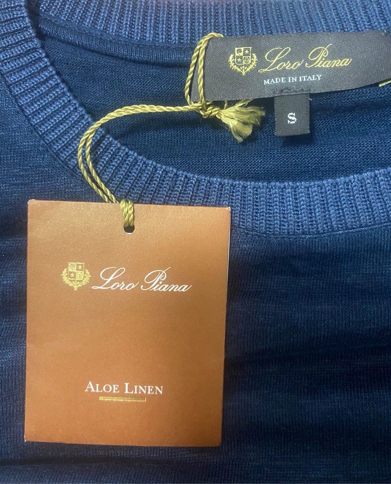 Ermenegildo Zegna Loro Piana Women's Linen Short-Sleeve Top Size US M / EU 48-50 / 2 - 2 Thumbnail