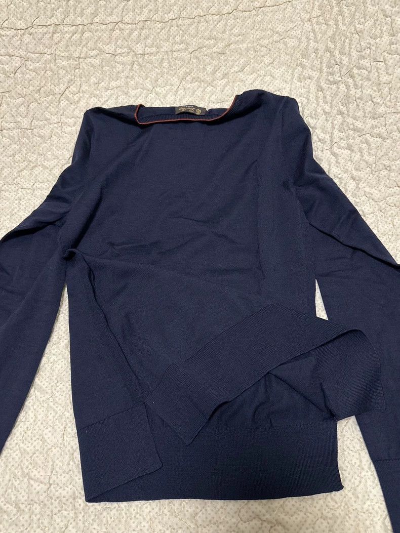 Ermenegildo Zegna Loro Piana Navy Blue Wool Sweater Size US S / EU 44-46 / 1 - 2 Thumbnail