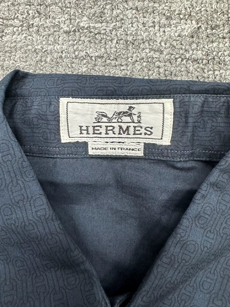 Hermes Hermes Printed Button-Up Shirt Size US M / EU 48-50 / 2 - 2 Thumbnail