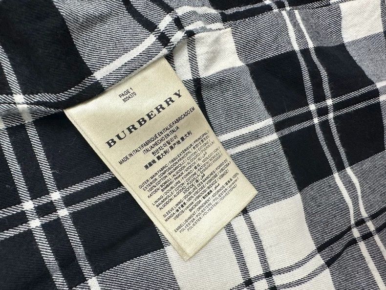 Burberry Check Letter Pattern Trench Coat