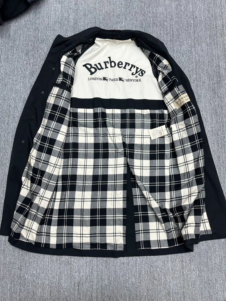 Burberry Check Letter Pattern Trench Coat