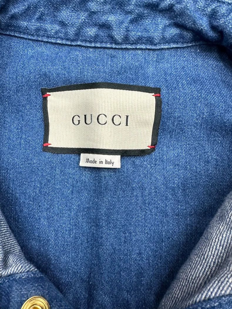 Gucci Gucci Double G Denim Shirt Jacket Size US L / EU 52-54 / 3 - 4 Thumbnail