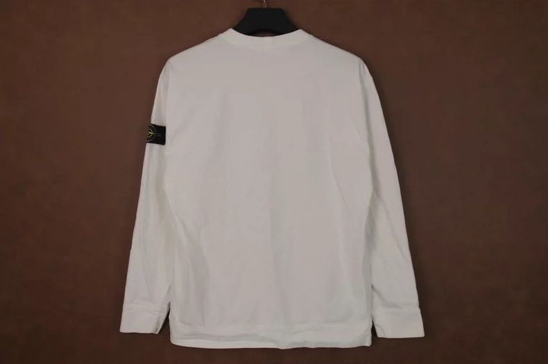 Stone Island Stone Island White Long Sleeve Sweatshirt Size US L / EU 52-54 / 3 - 3 Thumbnail
