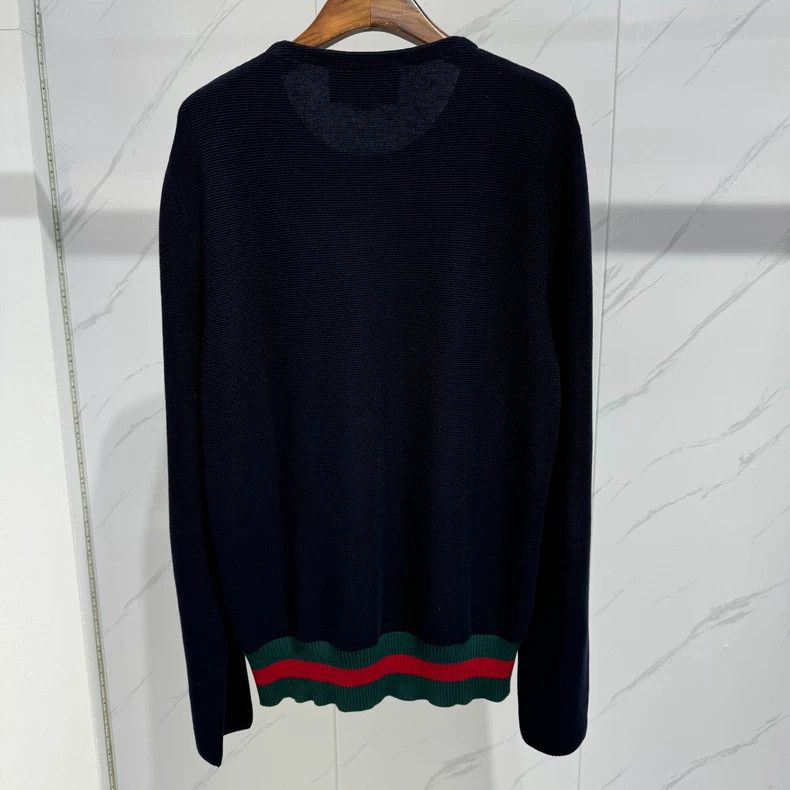 Gucci Tiger Head Embroidered Sweater
