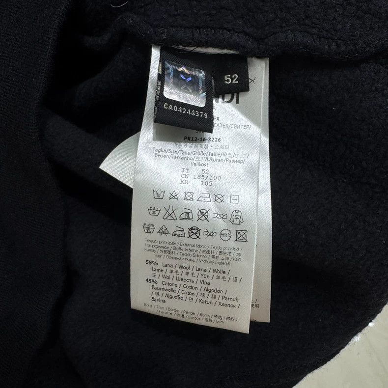 Fendi Fendi Karl Lagerfeld Leather Patch Sweatshirt Size US XL / EU 56 / 4 - 4 Thumbnail