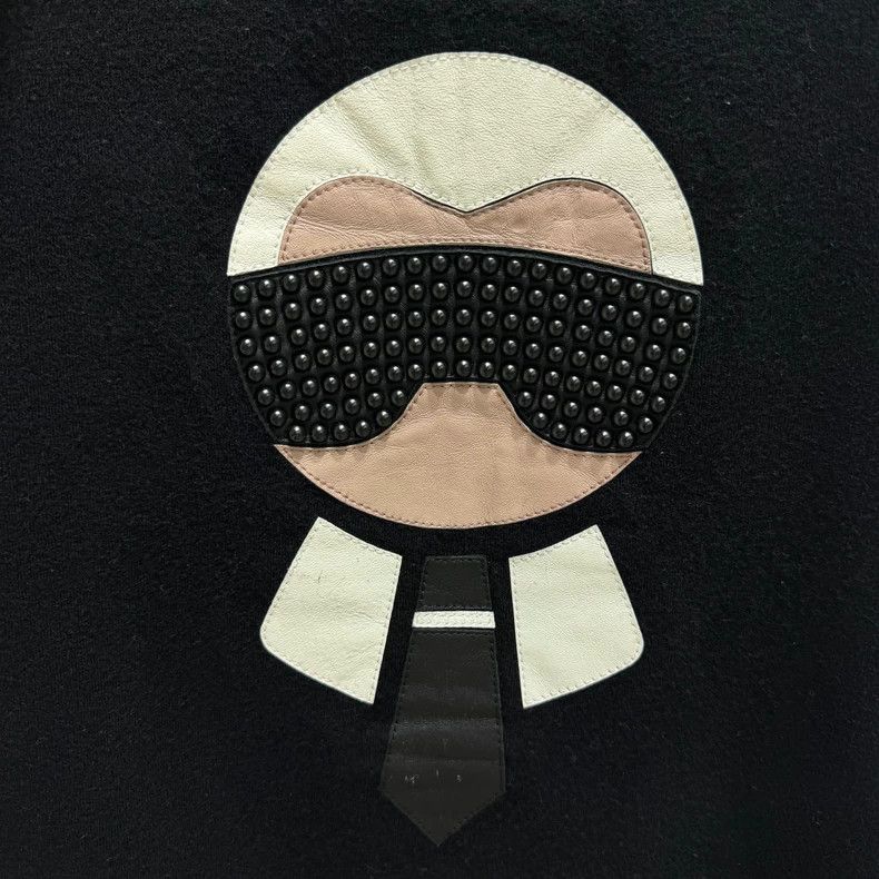 Fendi Fendi Karl Lagerfeld Leather Patch Sweatshirt Size US XL / EU 56 / 4 - 3 Thumbnail
