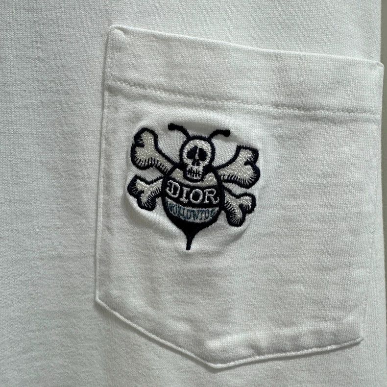 Dior Dior x Stuss Skull Bee Embroidered T-Shirt Size US L / EU 52-54 / 3 - 4 Thumbnail
