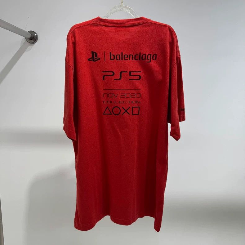 Balenciaga Balenciaga PS5 Red Short Sleeve Shirt Size US XXS / EU 40 - 2 Thumbnail