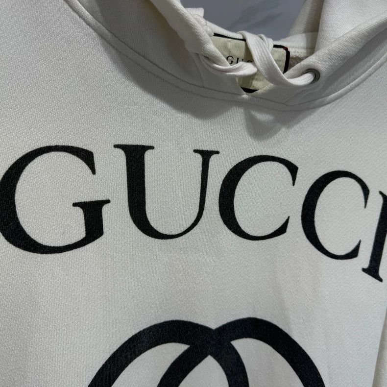 Gucci Gucci Double G Beige Hoodie Sweatshirt Size US M / EU 48-50 / 2 - 4 Thumbnail