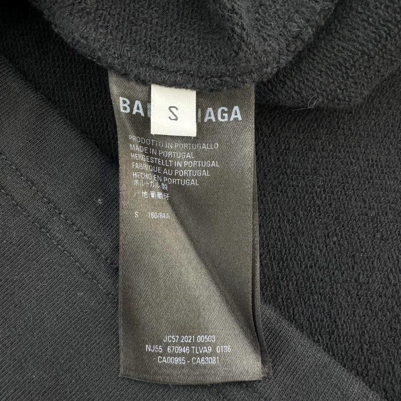 Balenciaga Balenciaga Logo Black Sweatshirt Size US S / EU 44-46 / 1 - 5 Thumbnail