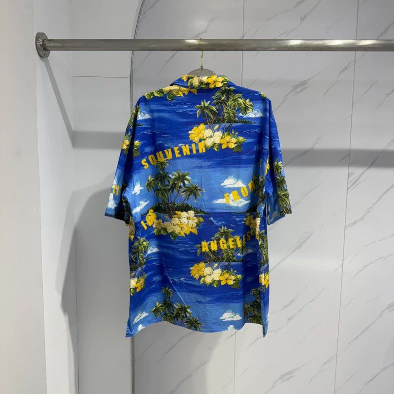 Gucci Gucci Blue Floral Coconut Tree Shirt Size US L / EU 52-54 / 3 - 2 Thumbnail