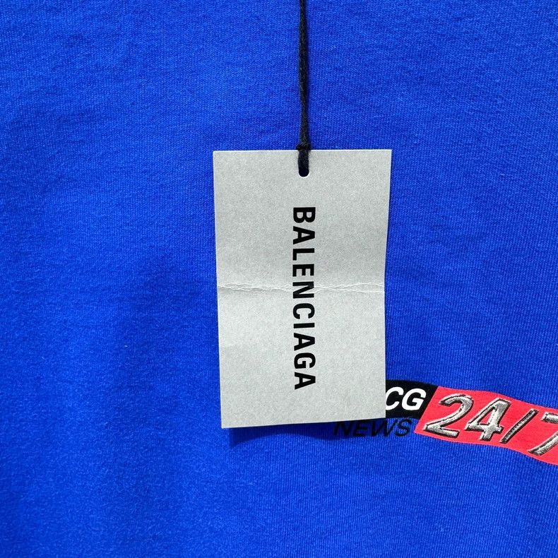 Balenciaga Balenciaga Electric Blue Short Sleeve Top Size US XS / EU 42 / 0 - 6 Thumbnail