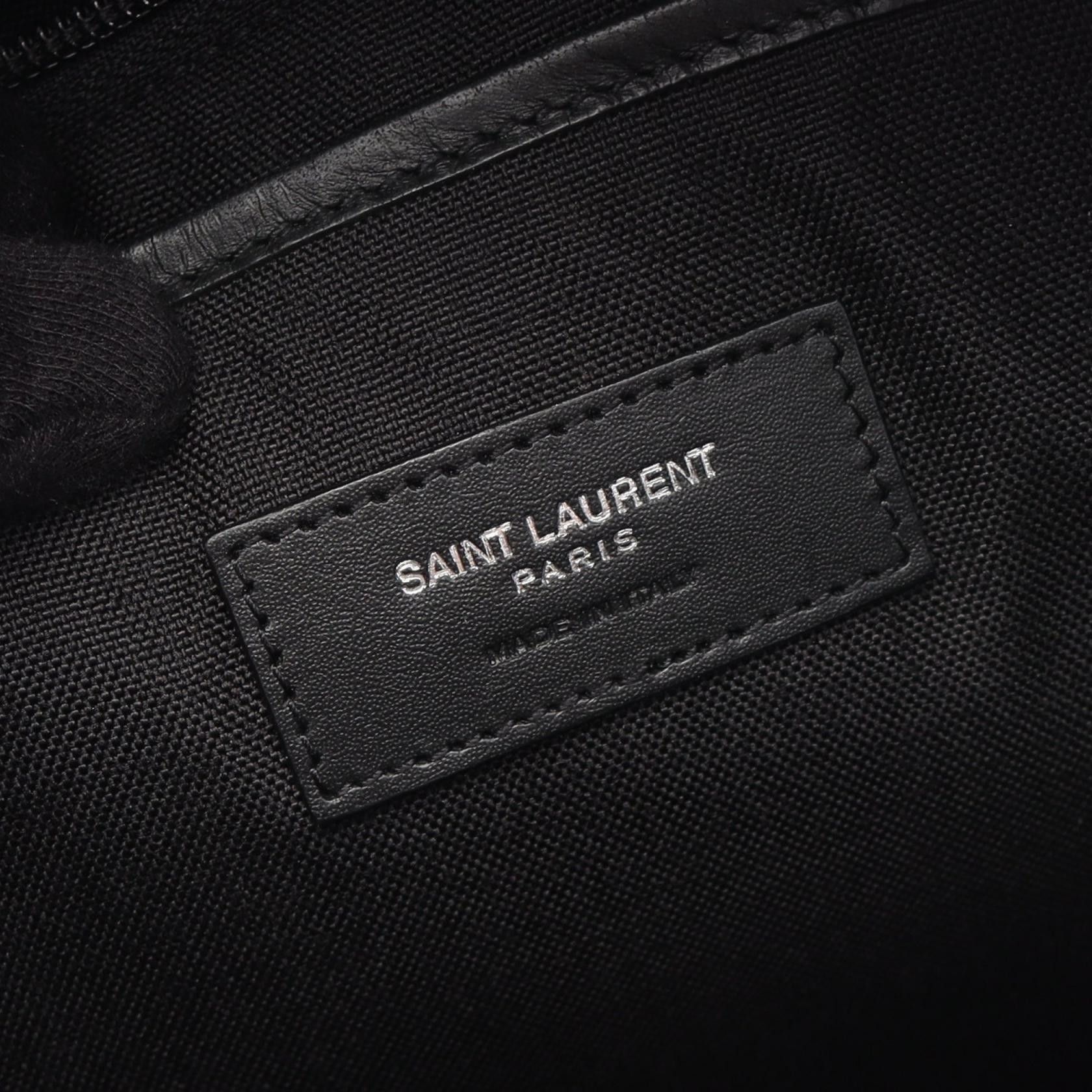 Yves Saint Laurent Yves Saint Laurent Saint Laurent Paris City Canvas Leather Backpack Canvas Backpack 534967 Size ONE SIZE - 4 Thumbnail