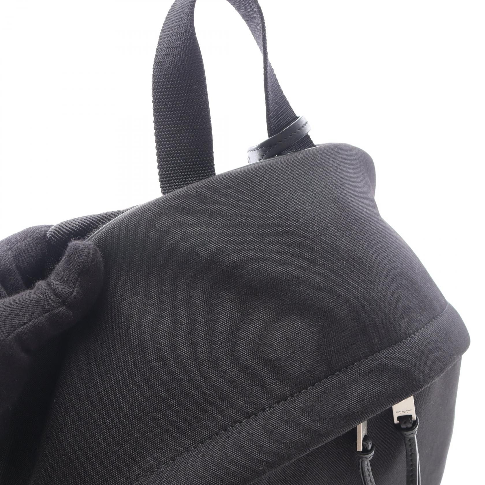 Yves Saint Laurent Yves Saint Laurent Saint Laurent Paris City Canvas Leather Backpack Canvas Backpack 534967 Size ONE SIZE - 7 Thumbnail