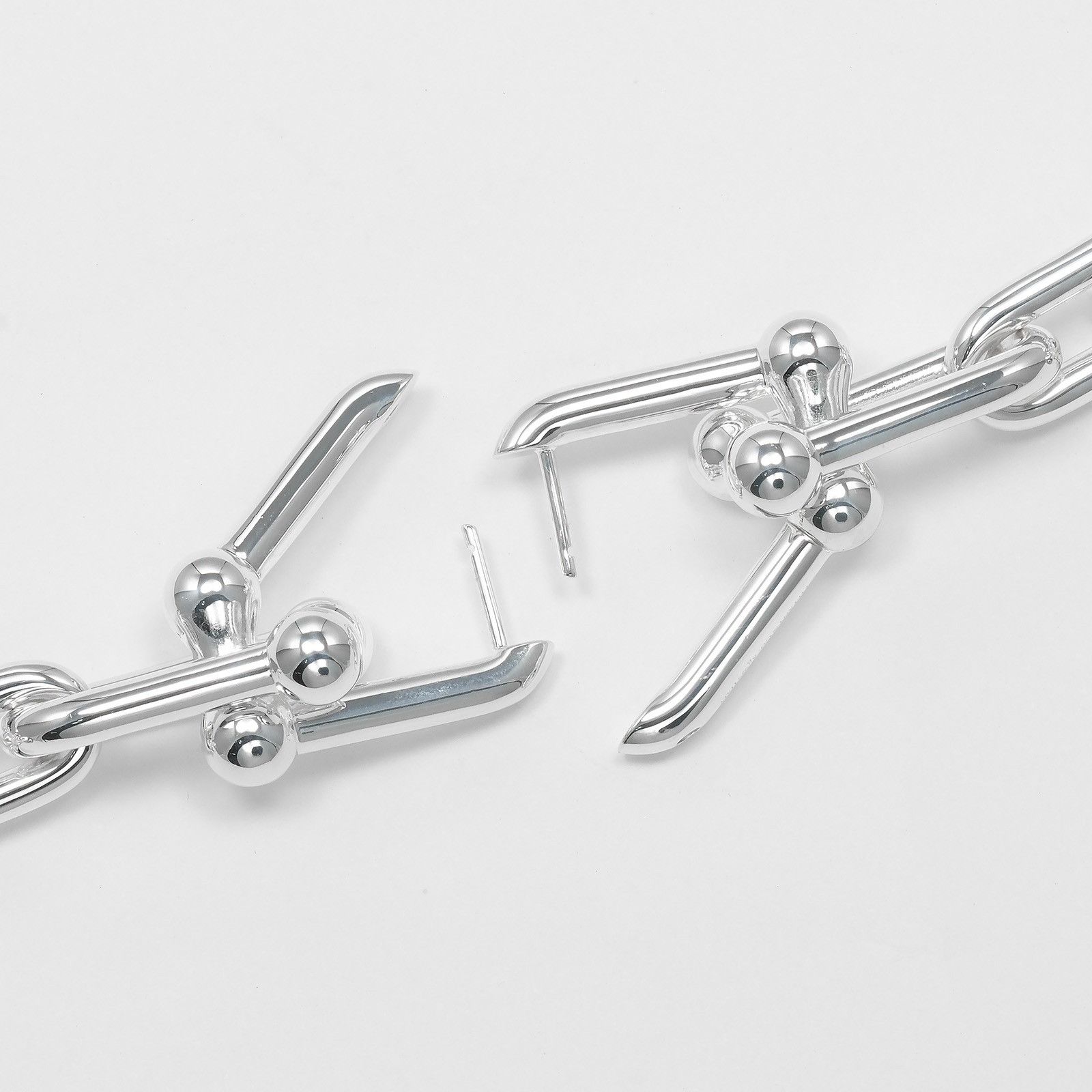 Tiffany & Co. Tiffany & Co. Tiffany HardWear Graduated Link Silver 925 Earrings Metal Earrings Size ONE SIZE - 5 Thumbnail