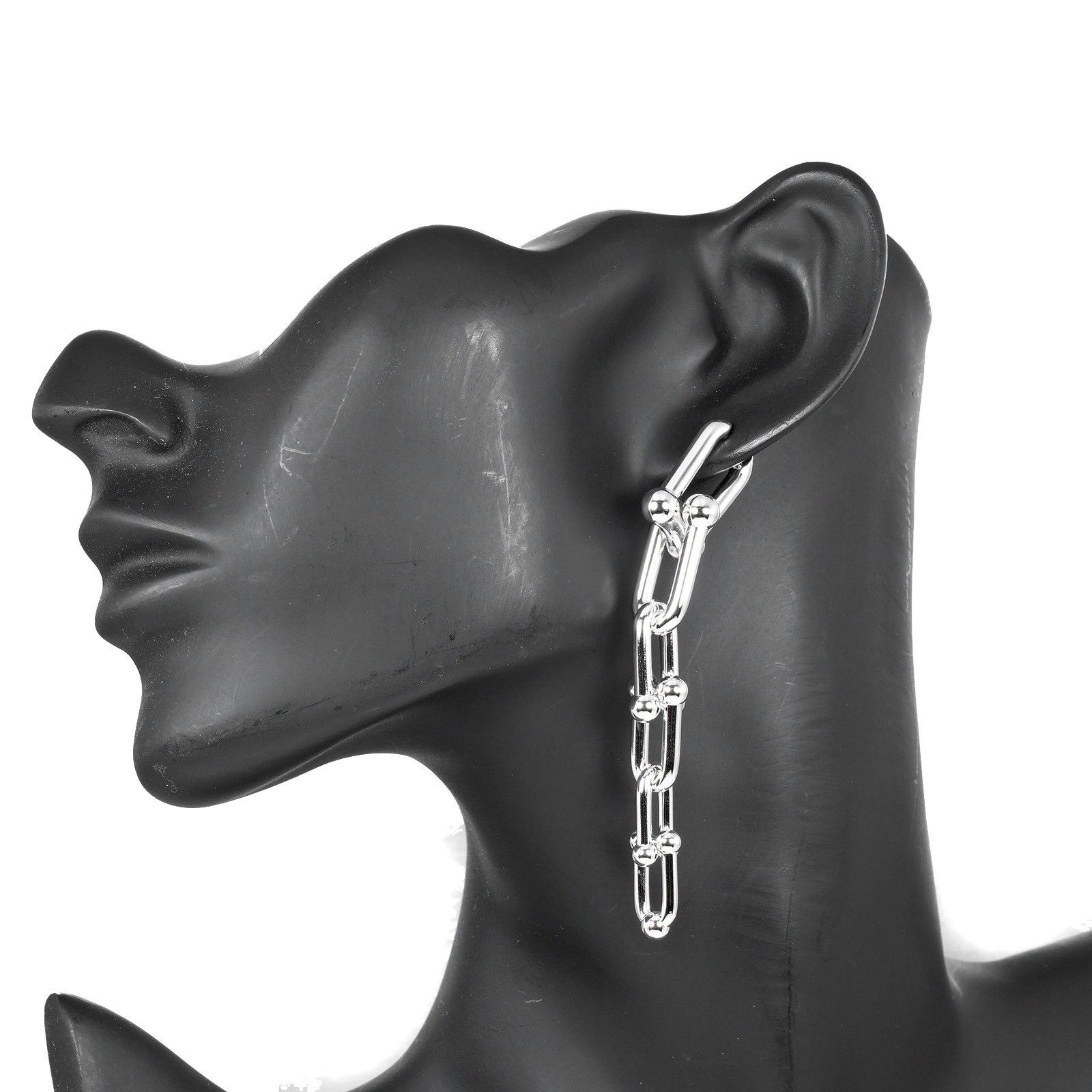 Tiffany & Co. Tiffany & Co. Tiffany HardWear Graduated Link Silver 925 Earrings Metal Earrings Size ONE SIZE - 2 Thumbnail
