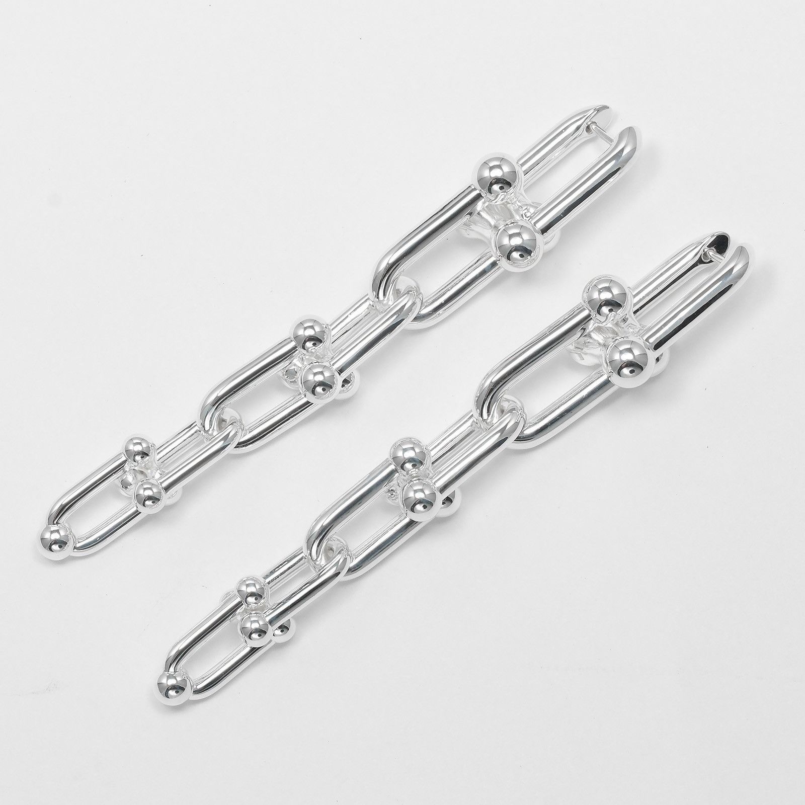 Tiffany & Co. Tiffany & Co. Tiffany HardWear Graduated Link Silver 925 Earrings Metal Earrings Size ONE SIZE - 8 Thumbnail