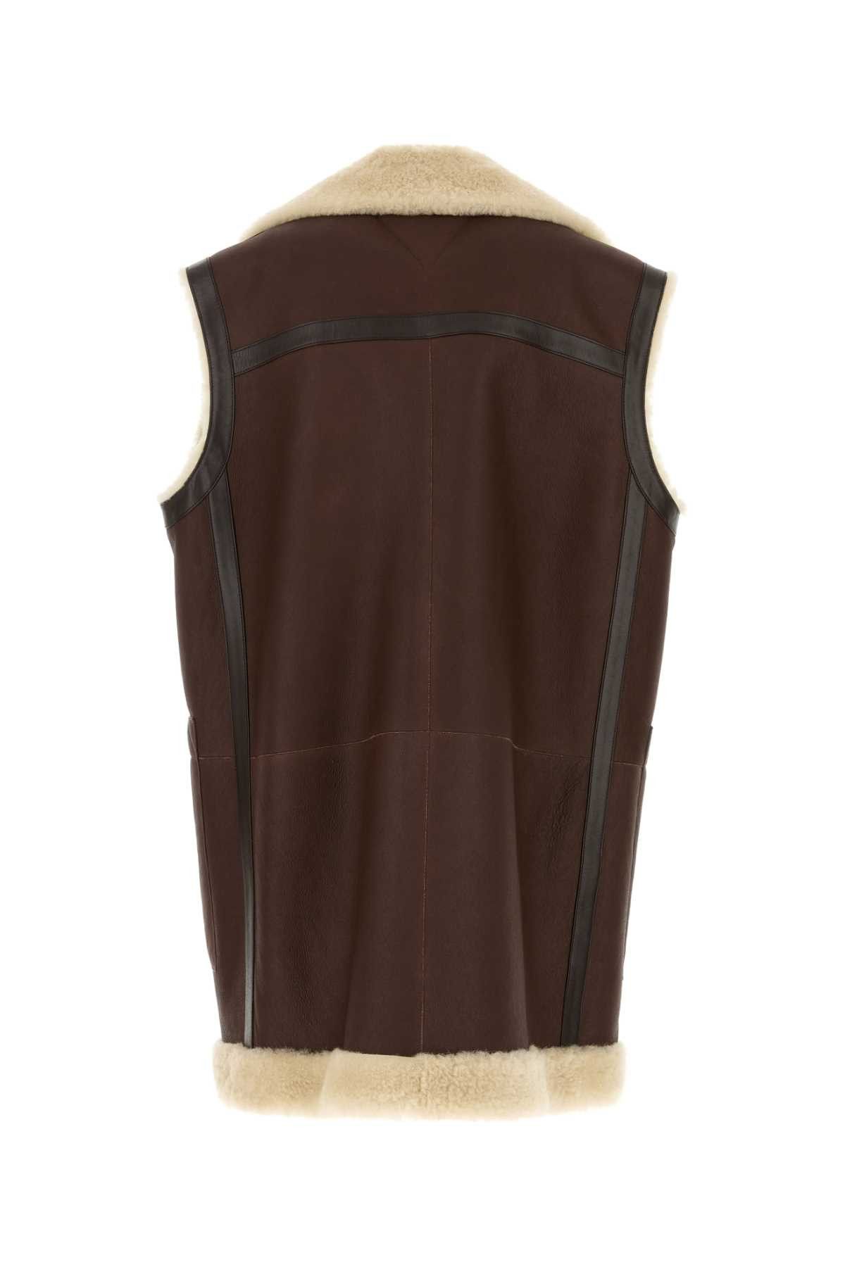 Bottega Veneta Brown Leather Vest Size M / US 6-8 / IT 42-44 - 2 Thumbnail